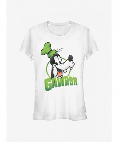 Disney Girls Goofy "Gawrsh" Lightweight Tee - White