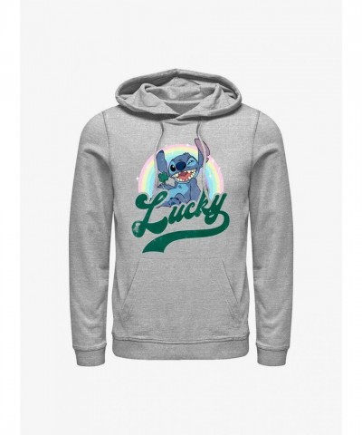 Disney Lilo & Stitch Unisex Grey Rainbow Hoodie