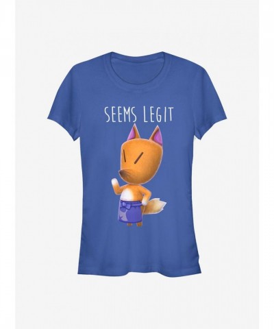 Nintendo Animal Crossing Untrustworthy Redd Fox Black T-Shirt for Girls