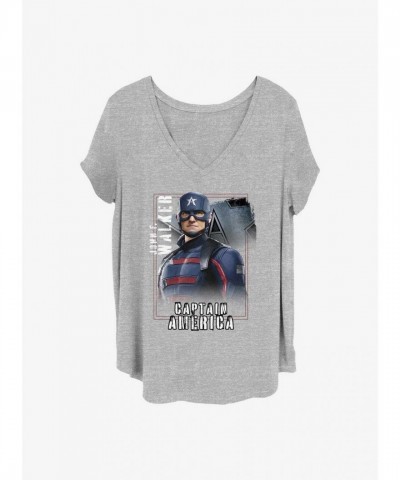 Marvel Hero Girls Plus Size T-Shirt - The Falcon and the Winter Soldier Grey