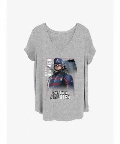 Marvel Hero Girls Plus Size T-Shirt - The Falcon and the Winter Soldier Grey