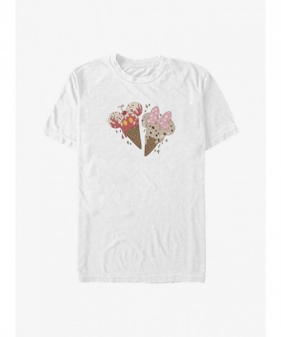 Disney Mickey & Minnie Ice Cream Cones Graphic T-Shirt - Big & Tall Sizes - White