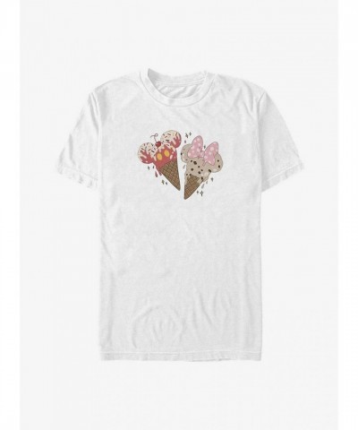 Disney Mickey & Minnie Ice Cream Cones Graphic T-Shirt - Big & Tall Sizes - White