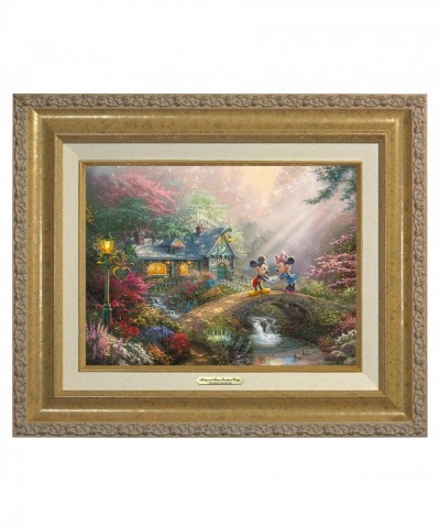 Mickey and Minnie Sweetheart Bridge Canvas Art by Thomas Kinkade Studios