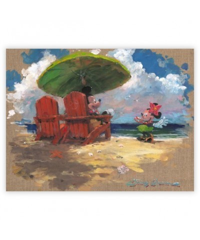 Minnie and Mickey Mouse 'Shorefront Hula' Limited Edition Giclée Canvas