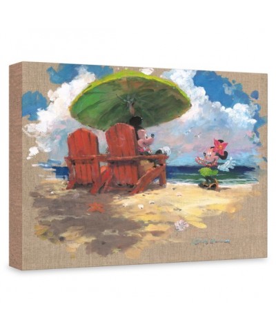 Minnie and Mickey Mouse 'Shorefront Hula' Limited Edition Giclée Canvas