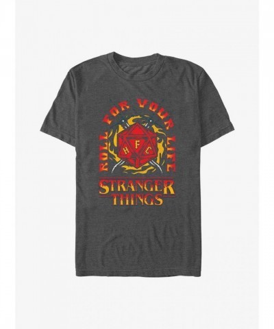 Stranger Things Flame Design T-Shirt - Unisex Grey