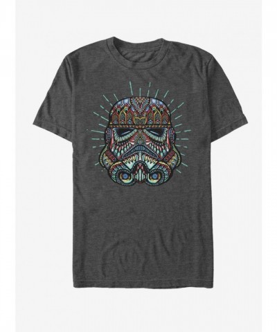 Star Wars Inspired Trooper Sugar Skull T-Shirt - Grey Men's Style