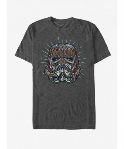 Star Wars Inspired Trooper Sugar Skull T-Shirt - Grey Men's Style