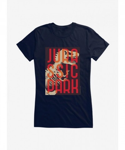Jurassic Park Girls Stack T-Shirt - Lightweight Cotton
