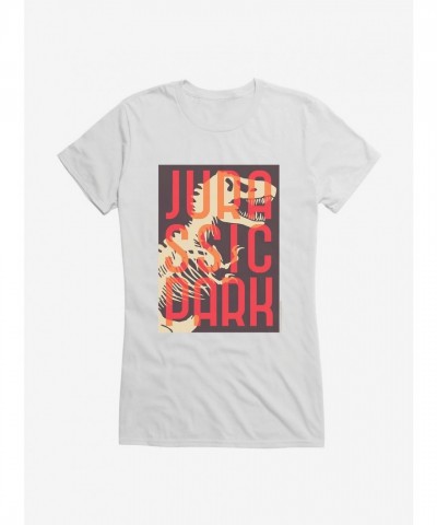 Jurassic Park Girls Stack T-Shirt - Lightweight Cotton