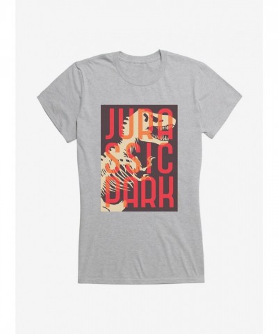 Jurassic Park Girls Stack T-Shirt - Lightweight Cotton