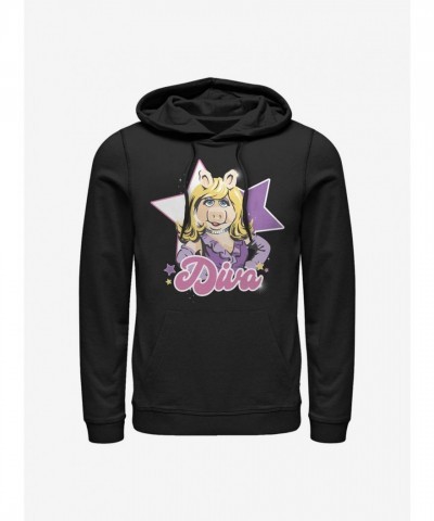 Disney The Muppets Diva Piggy Unisex Hoodie - Black