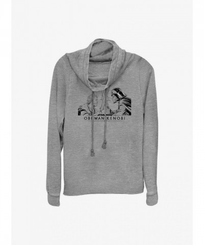 Obi-Wan Kenobi Lightweight Cowl Neck Sweatshirt for Girls - Grey