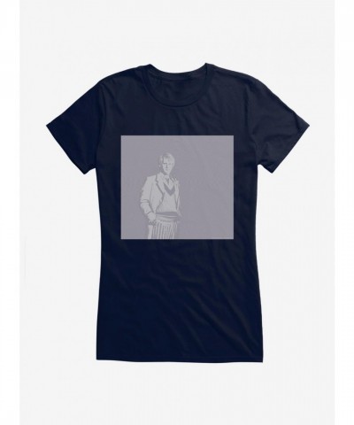 Fifth Doctor Tee for Girls - Lightweight Cotton Junior Size