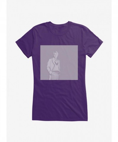 Fifth Doctor Tee for Girls - Lightweight Cotton Junior Size