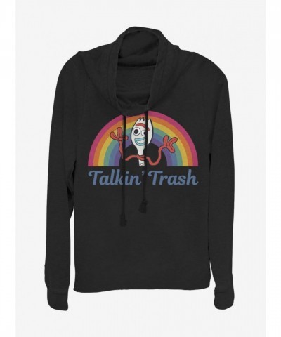 Disney Pixar Toy Story 4 Black Cowl Neck Sweatshirt for Girls