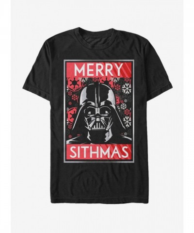 Star Wars Merry Sithmas Darth Vader Black Unisex T-Shirt