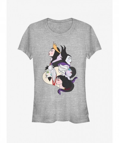 Disney Villains Grey Lightweight Tee for Girls