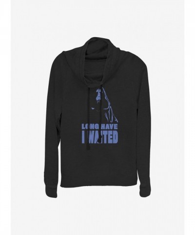 Star Wars Episode IX Skywalker Cowl Neck Sweatshirt for Girls - Junior Sizes Black