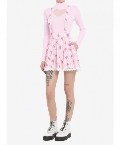 My Melody Plaid Lace Suspender Skirt for Girls