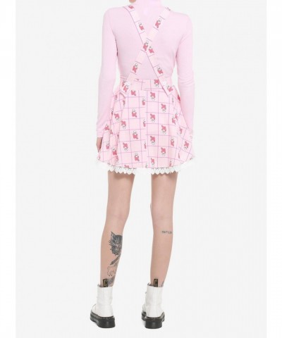 My Melody Plaid Lace Suspender Skirt for Girls