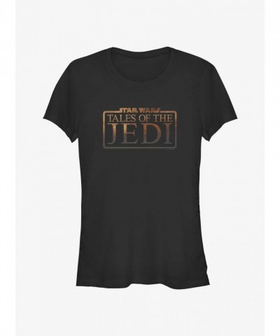 Star Wars Tales of the Jedi Black Logo Tee for Girls