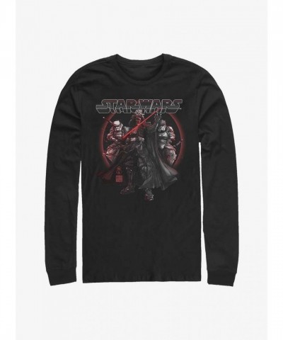 Star Wars Visions Darth Vader Stormtroopers Cotton Long Sleeve Tee - Men's Black