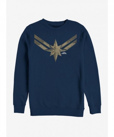 Marvel Captain Marvel Retro Blue Sweatshirt with Hala Star