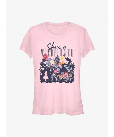 Disney Wildflower Themed Girls T-Shirt - PINK
