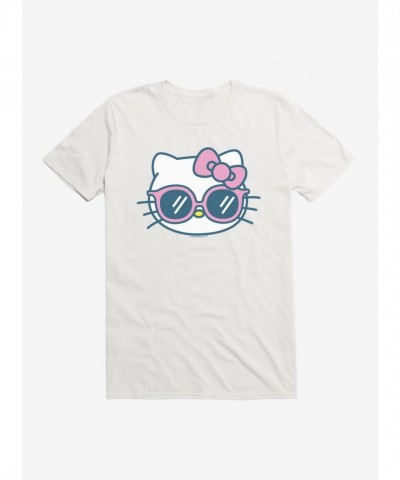 Hello Kitty Vacation-Themed Unisex T-Shirt with Sunglasses Graphic