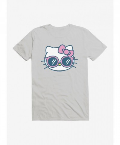 Hello Kitty Vacation-Themed Unisex T-Shirt with Sunglasses Graphic