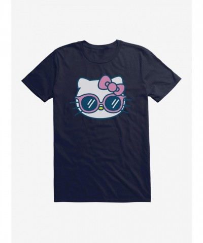 Hello Kitty Vacation-Themed Unisex T-Shirt with Sunglasses Graphic