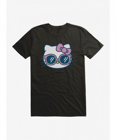 Hello Kitty Vacation-Themed Unisex T-Shirt with Sunglasses Graphic
