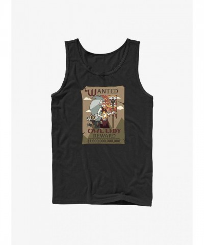 Disney Owl House Owl Lady Unisex Cotton Tank Top - Black
