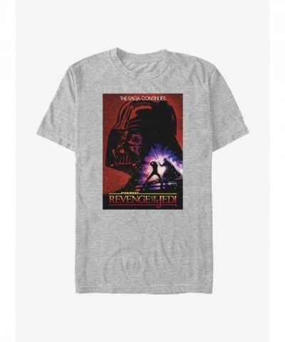 Star Wars 40th Anniversary Jedi Saga T-Shirt - Grey Men's
