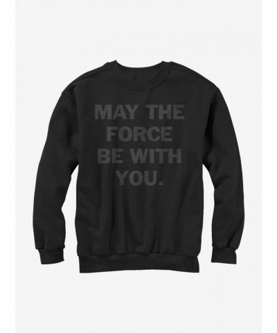 Star Wars Comfortable Black Sweatshirt with Jedi Phrase - Unisex