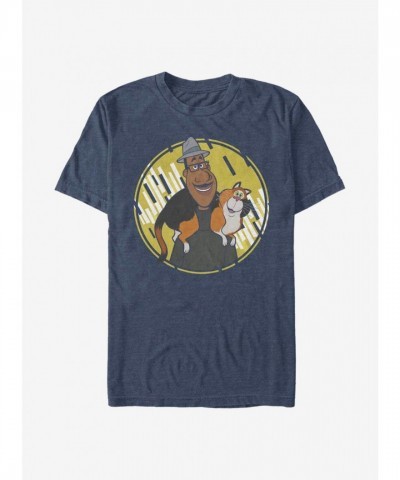 Disney Pixar Soul T-Shirt - Joe And Mittens Design for Men - Blue