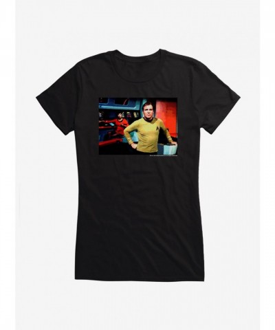 Star Trek Nyota Uhura and Kirk Scene Comfortable Girls T-Shirt