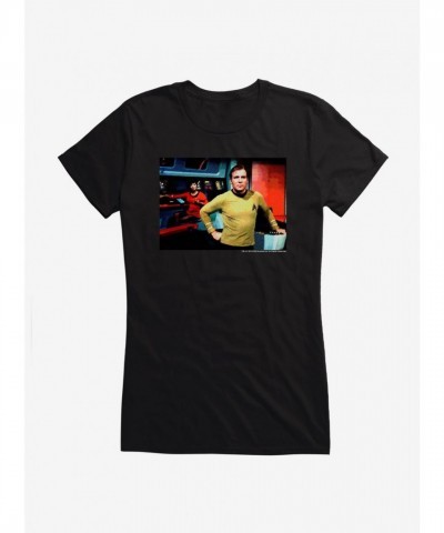 Star Trek Nyota Uhura and Kirk Scene Comfortable Girls T-Shirt