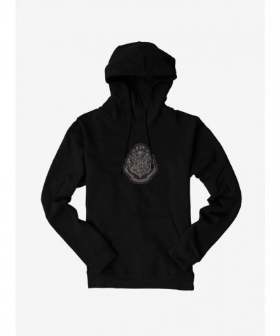 Harry Potter Grayscale Hogwarts Crest Unisex Hoodie