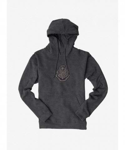 Harry Potter Grayscale Hogwarts Crest Unisex Hoodie