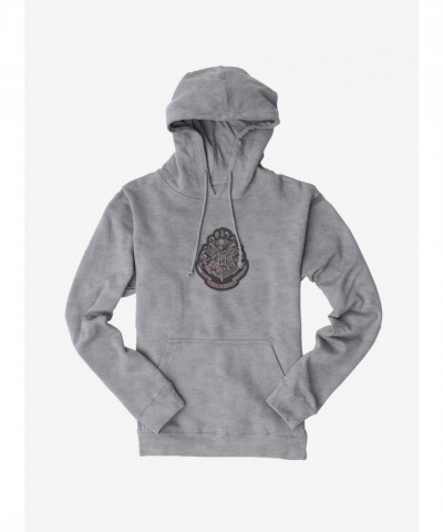 Harry Potter Grayscale Hogwarts Crest Unisex Hoodie