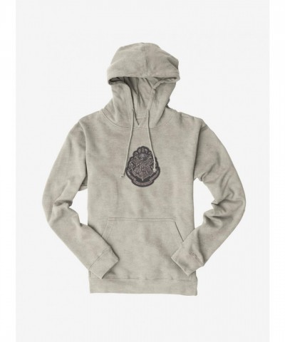 Harry Potter Grayscale Hogwarts Crest Unisex Hoodie