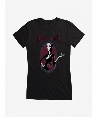 Addams Family Movie Mon Amour Junior Girls T-Shirt - Black