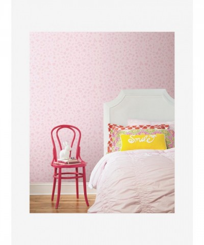 Disney Princess Glitter Peel & Stick Wallpaper - Pink Icons