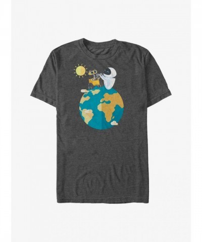 Disney Pixar Wall-E Peace T-Shirt for Men - Grey