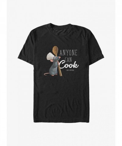 Disney Ratatouille Remy Anyone Can Cook Big Tall Black T-Shirt for Men