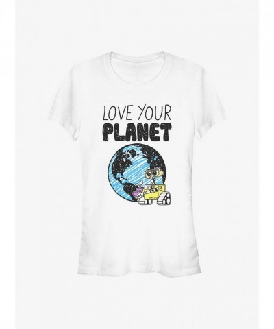 Disney Pixar Wall-E Eco-Friendly Girls T-Shirt - White