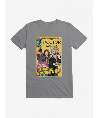 Doctor Who 12th Doctor Adventure-Themed Grey T-Shirt for Men